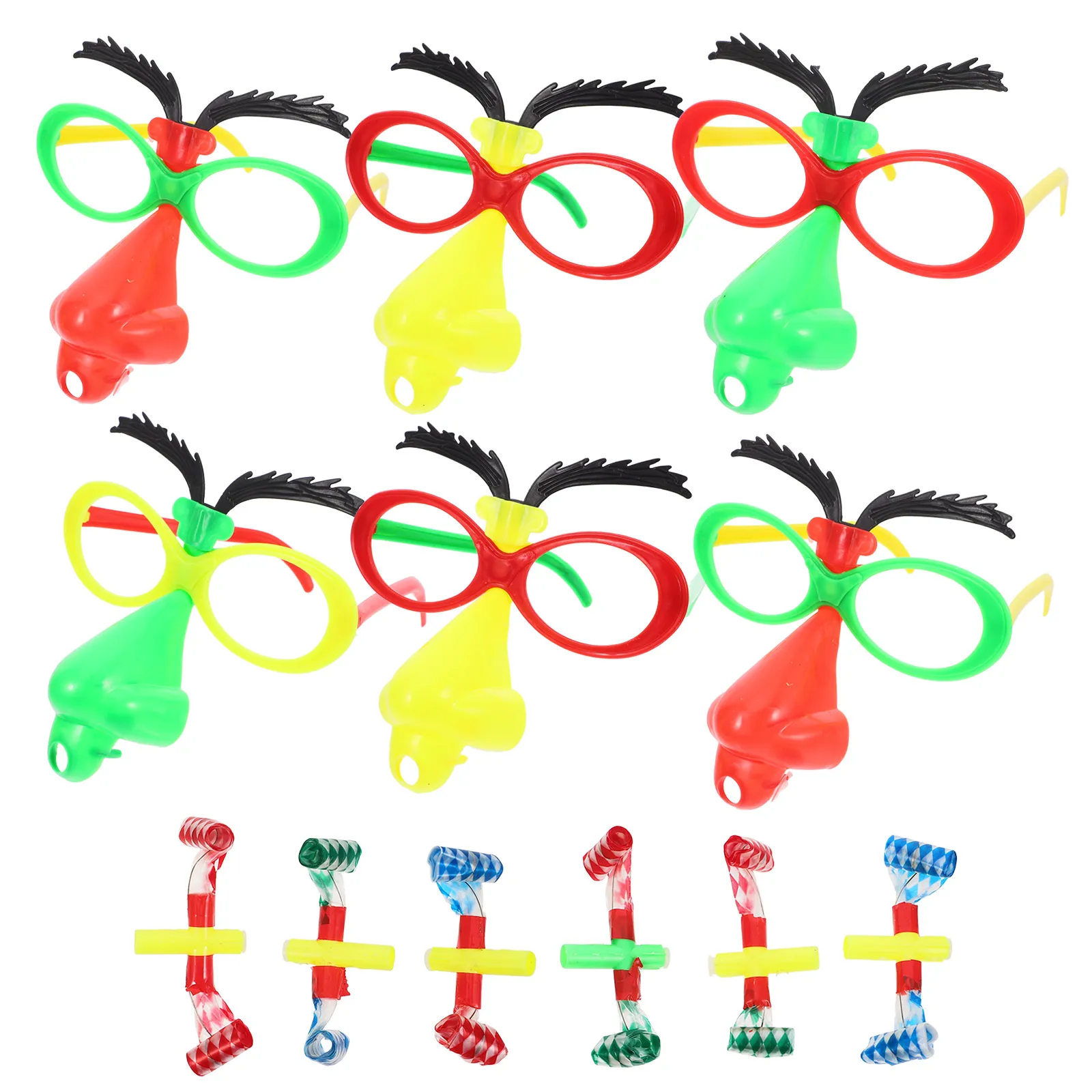 6Pcs Funny Glasses Fake Nose Silly Sunglasses Party Blowers Costume Eyewear Halloween Cosplay Disguise Adult Silly Sunglasses
6Pcs Funny Glasses Fake Nose Silly Sunglasses Party Blowers Costume Eyewear Halloween Cosplay Disguise Adult Silly Sunglasses