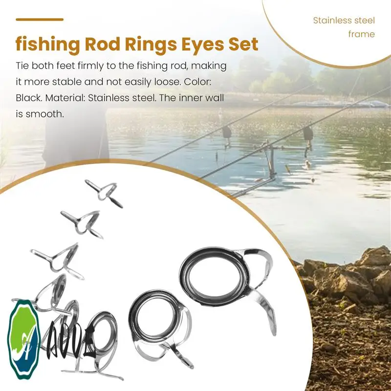 40 шт./компл., направляющие для удочки, наконечник, 8 размеров, комплект для ремонта удочки, кольца для лески, набор глаз, кольца, рамки из нержавеющей стали
40 шт./компл., направляющие для удочки, наконечник, 8 размеров, комплект для ремонта удочки, кольца для лески, набор глаз, кольца, рамки из нержавеющей стали