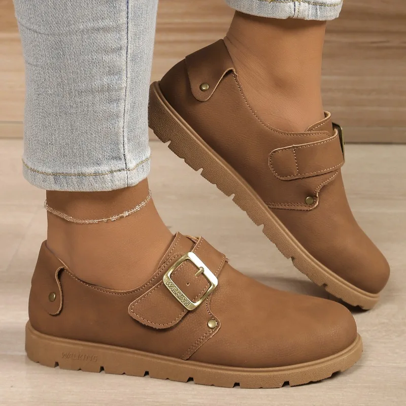 2025 New Spring Belt Buckle Women's Thick Soled Retro Casual Loafers, One Foot Sports Single Shoes
2025 New Spring Belt Buckle Women's Thick Soled Retro Casual Loafers, One Foot Sports Single Shoes