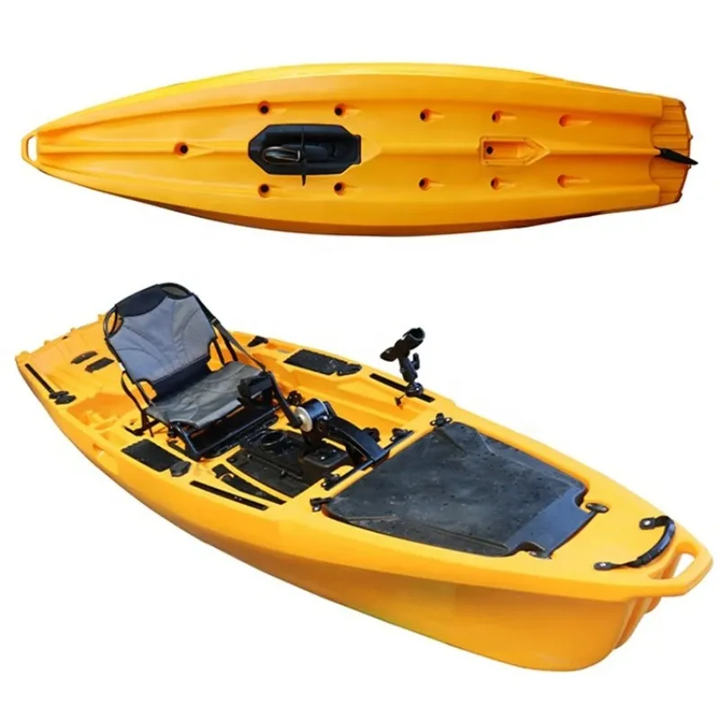 Yellow Single Sit Kayak Pedal Drive Inflatable Fishing Boat with Rudder HDPE Hull 4m Length for Outdoors and Lake Use
Yellow Single Sit Kayak Pedal Drive Inflatable Fishing Boat with Rudder HDPE Hull 4m Length for Outdoors and Lake Use