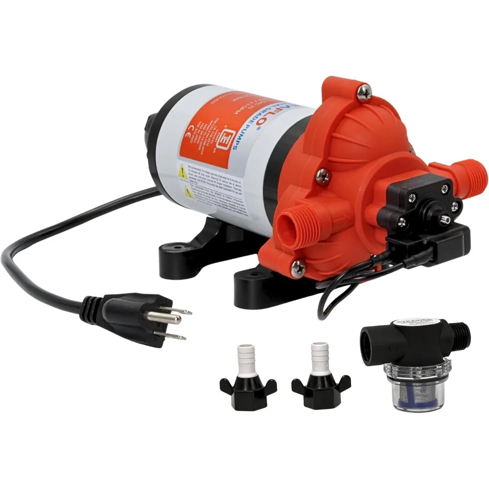 US Shipping 110V AC Water Pressure Pump 3.3 GPM 45 PSI Self Priming Smart Pressure Switch for RV Caravan Marine Industrial
US Shipping 110V AC Water Pressure Pump 3.3 GPM 45 PSI Self Priming Smart Pressure Switch for RV Caravan Marine Industrial