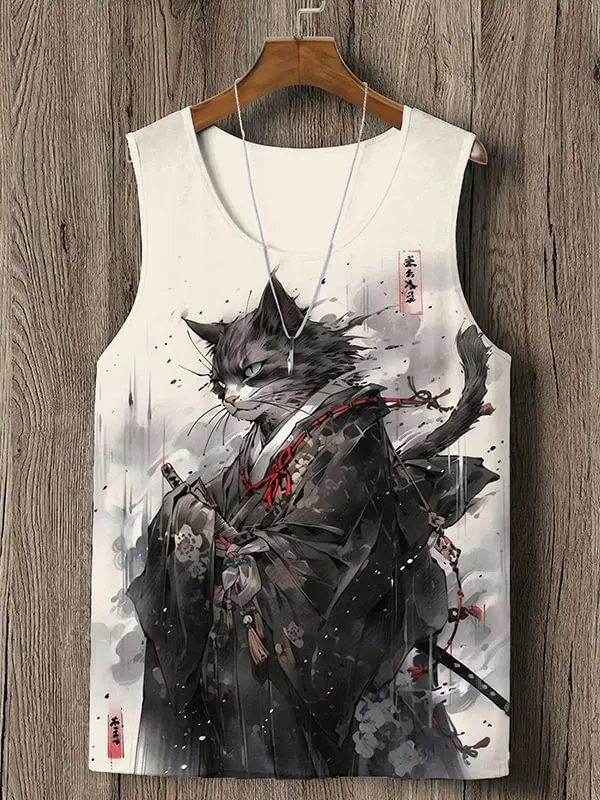 Japanese Cat Kimono Samurai Ink Painting 3D Print Tank Tops Men/Women Sleeveless Vest Y2k Gym Fitness Sports Male Clothing
Japanese Cat Kimono Samurai Ink Painting 3D Print Tank Tops Men/Women Sleeveless Vest Y2k Gym Fitness Sports Male Clothing