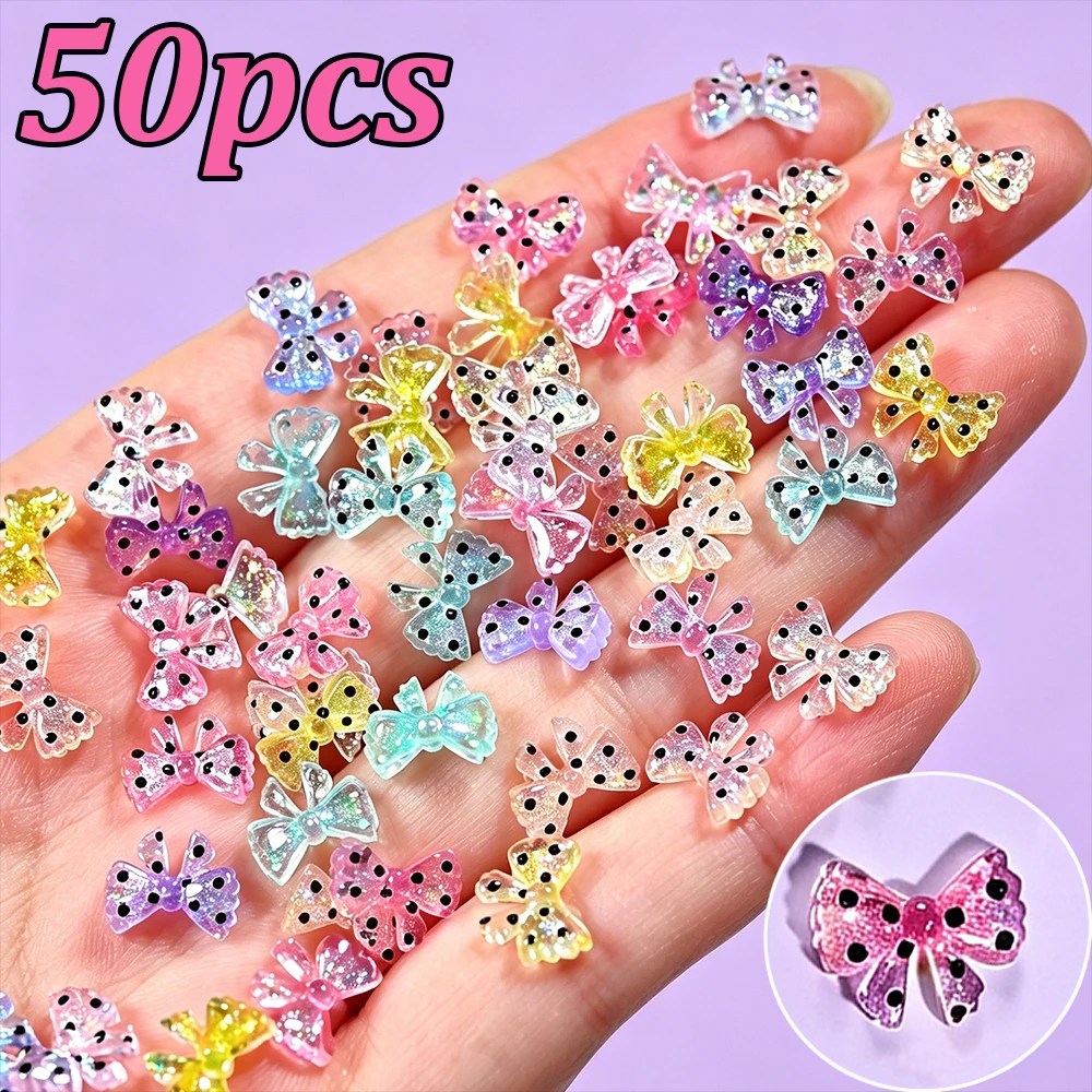 50pcs Mixed Polka Dot Bow Nail Charms Aurora Gradient Pink Cat's Eye Polka-dot Bowknot Nail Rhinestones DIY Cute Manicure Decor
50pcs Mixed Polka Dot Bow Nail Charms Aurora Gradient Pink Cat's Eye Polka-dot Bowknot Nail Rhinestones DIY Cute Manicure Decor