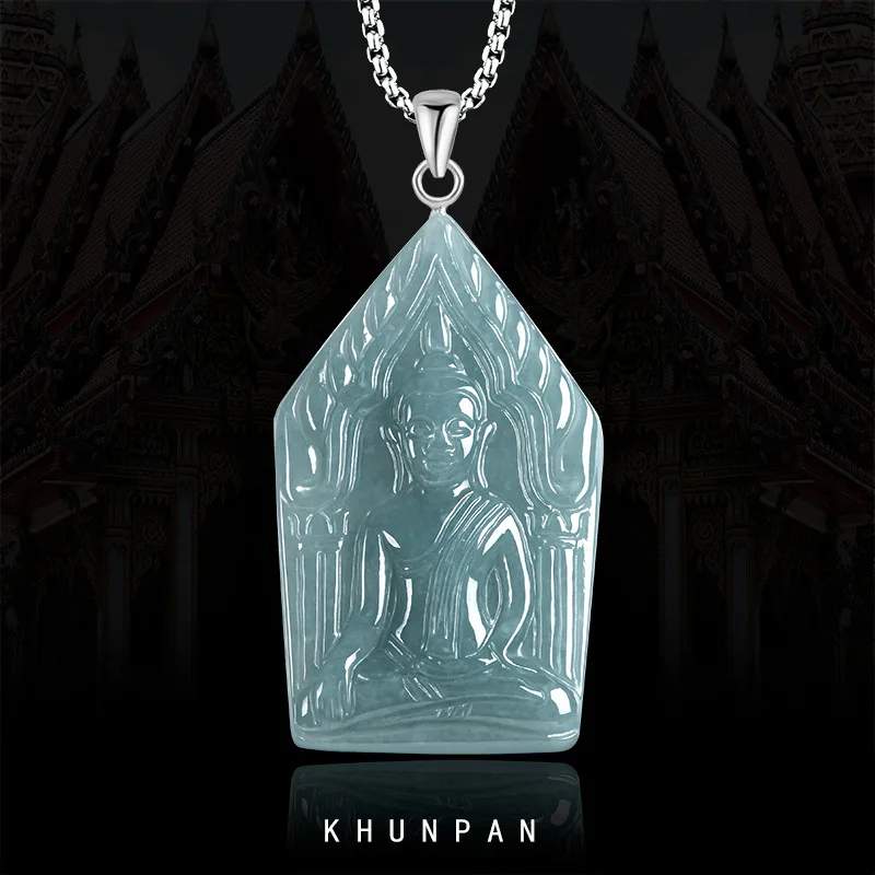 Natural A-grade Jade Blue Water Dragon Po Kun Ping Buddha Brand Southeast Asia Thailand Buddha Statue Pendant Men's Women's Gift
Natural A-grade Jade Blue Water Dragon Po Kun Ping Buddha Brand Southeast Asia Thailand Buddha Statue Pendant Men's Women's Gift