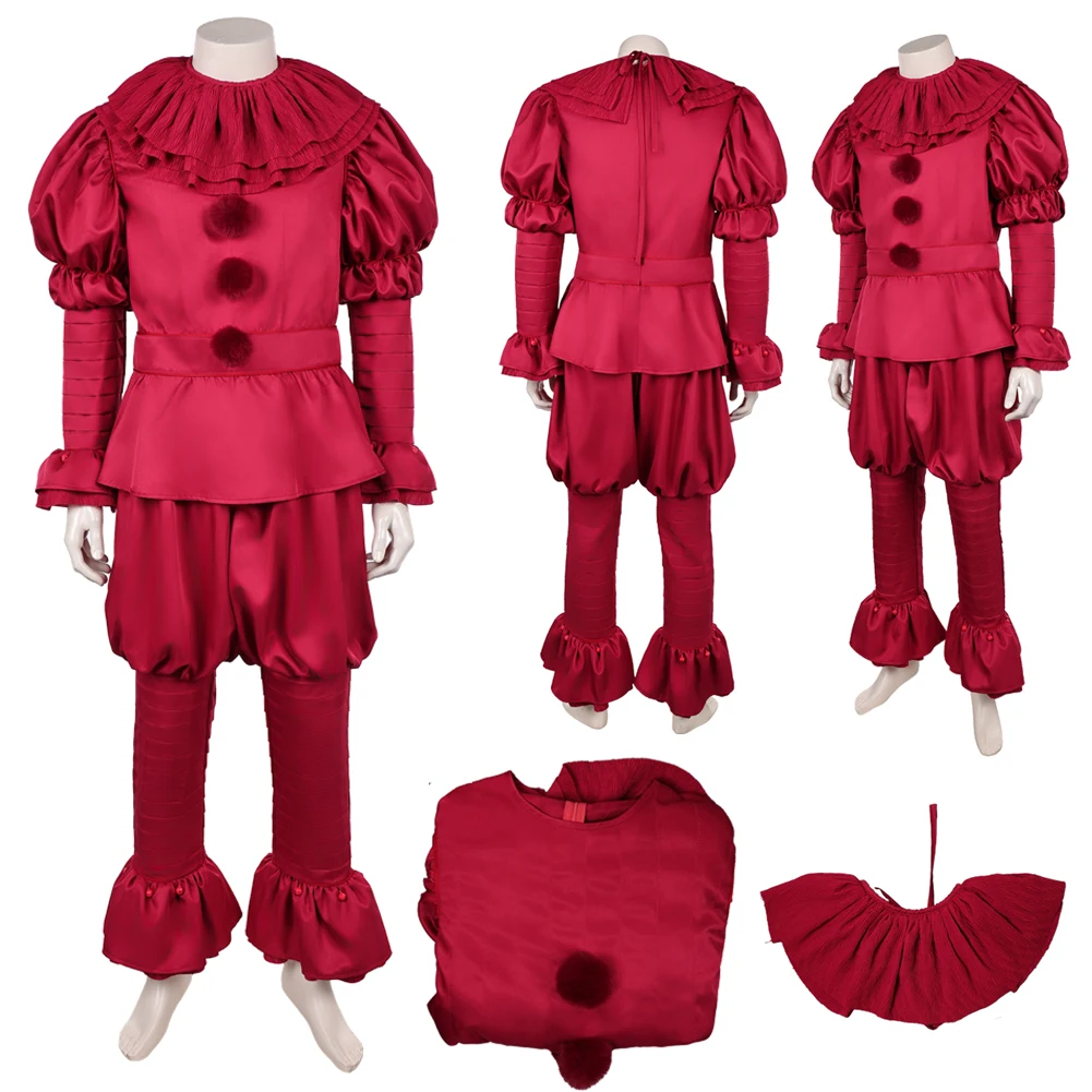 Men Red Clown Cosplay Penny Costume Fantasia Clothing Male Adult Disguise Roleplay Fantasia Clothing Halloween Party Suits
Men Red Clown Cosplay Penny Costume Fantasia Clothing Male Adult Disguise Roleplay Fantasia Clothing Halloween Party Suits