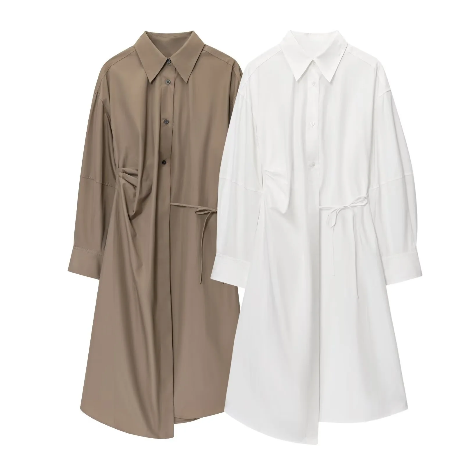 Withered 2026 Summer New European And American Style Fashion Design With Lace Up Shirt Style Asymmetric Dress
Withered 2026 Summer New European And American Style Fashion Design With Lace Up Shirt Style Asymmetric Dress