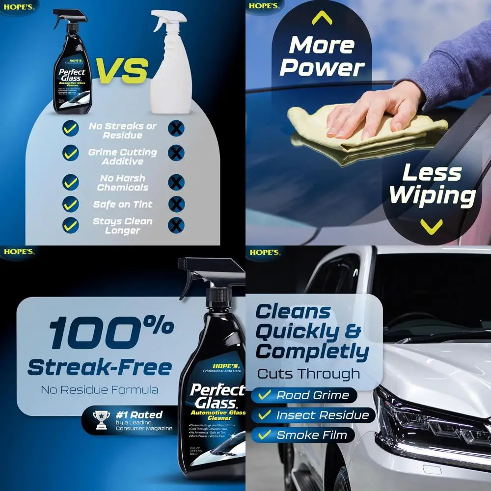 Perfect Glass Automotive Glass Cleaner - Streak-Free, Tint Safe Car Cleaner for Glass, Acrylic, Windows, Mirrors, Windshield - N
Perfect Glass Automotive Glass Cleaner - Streak-Free, Tint Safe Car Cleaner for Glass, Acrylic, Windows, Mirrors, Windshield - N