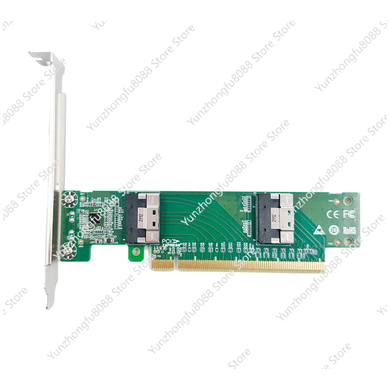 XIC PE4165-4IL PCI Express X16 To Two SlimSAS SFF-8654 8i Adapter 
XIC PE4165-4IL PCI Express X16 To Two SlimSAS SFF-8654 8i Adapter