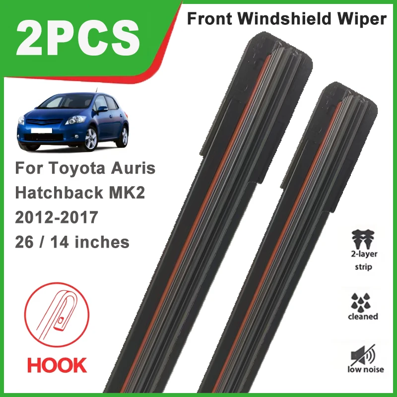 26"+14" Double Rubber Front Wiper Blades, Windscreen Windshield Replacement Parts For Toyota Auris Hatchback MK2 2012-2017 2013
26"+14" Double Rubber Front Wiper Blades, Windscreen Windshield Replacement Parts For Toyota Auris Hatchback MK2 2012-2017 2013