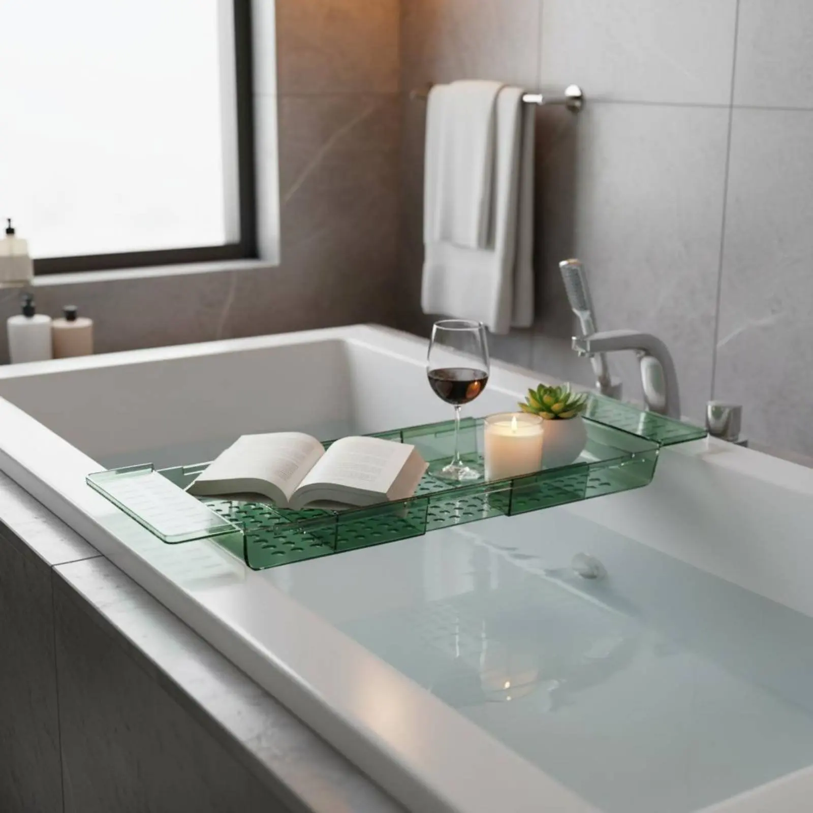 Extendable Bathtub Tray Large Capacity Adjustable Bathtub Shelf Transparent Bath Bridge Versatile Bathroom Accessory for Spa
Extendable Bathtub Tray Large Capacity Adjustable Bathtub Shelf Transparent Bath Bridge Versatile Bathroom Accessory for Spa