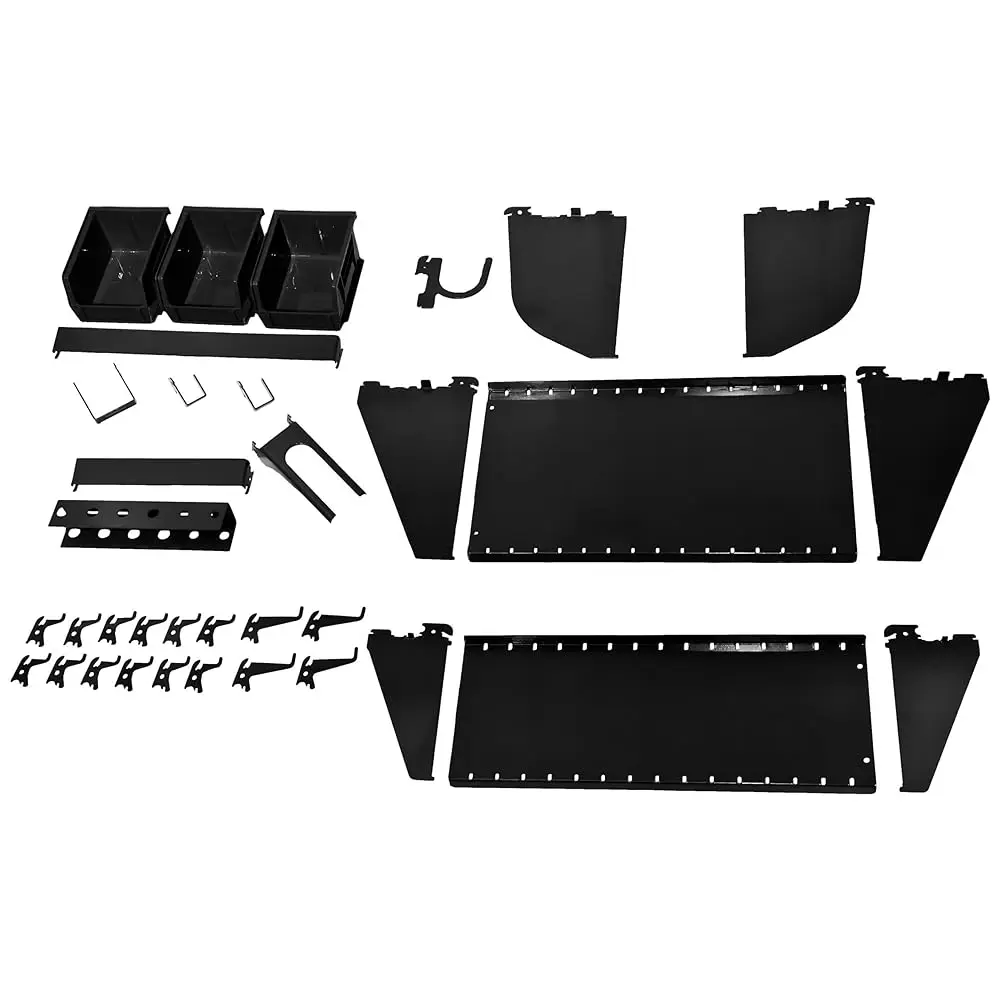 Kt-400-Wrk B Slotted Tool Board Workstation Accessory Kit For Pegboard Only, Black
Kt-400-Wrk B Slotted Tool Board Workstation Accessory Kit For Pegboard Only, Black