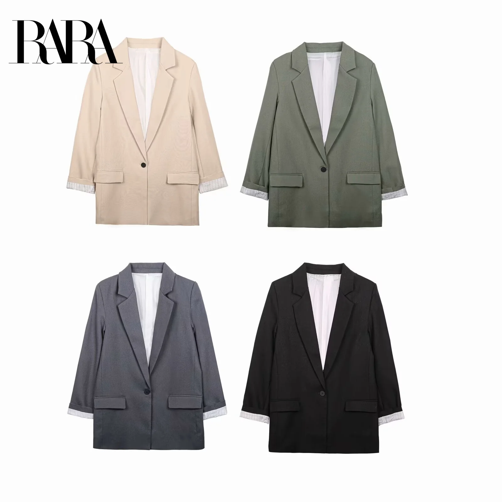 2025RARA Summer New Women's Casual Simple Versatile Commuting Loose Printed Cuffs Single Button Suit Jacket
2025RARA Summer New Women's Casual Simple Versatile Commuting Loose Printed Cuffs Single Button Suit Jacket