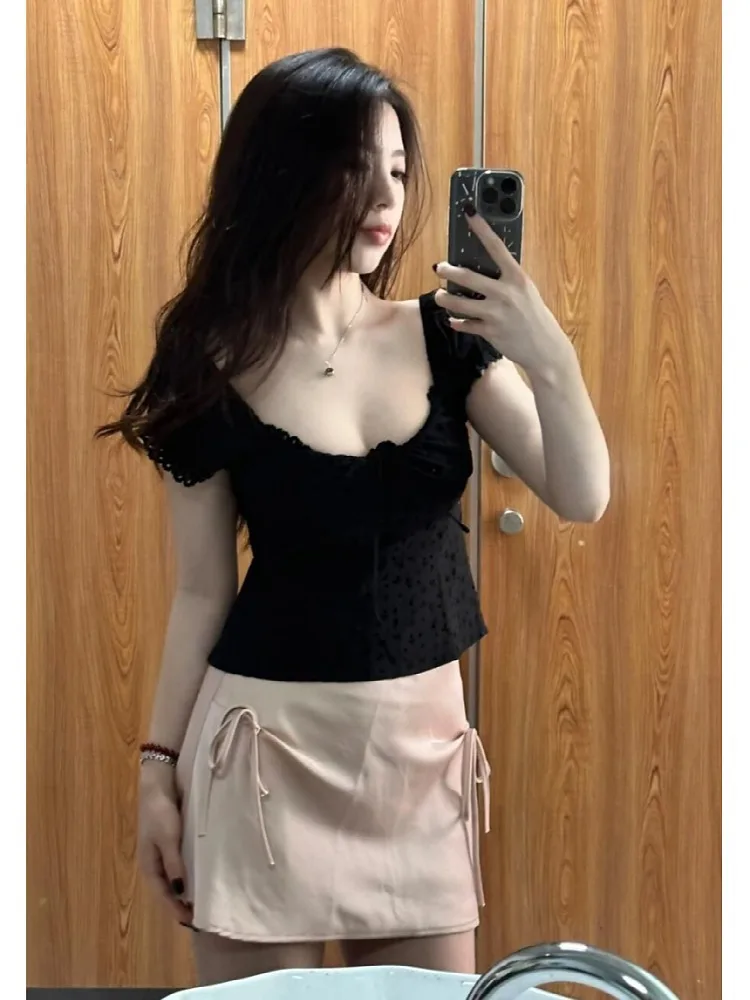 Plus Size plus Size Women's Pure Desire Sle Bubble Sve Slim Fit T-irt And Knot Skirt Two Piece Set Summer Faion
Plus Size plus Size Women's Pure Desire Sle Bubble Sve Slim Fit T-irt And Knot Skirt Two Piece Set Summer Faion