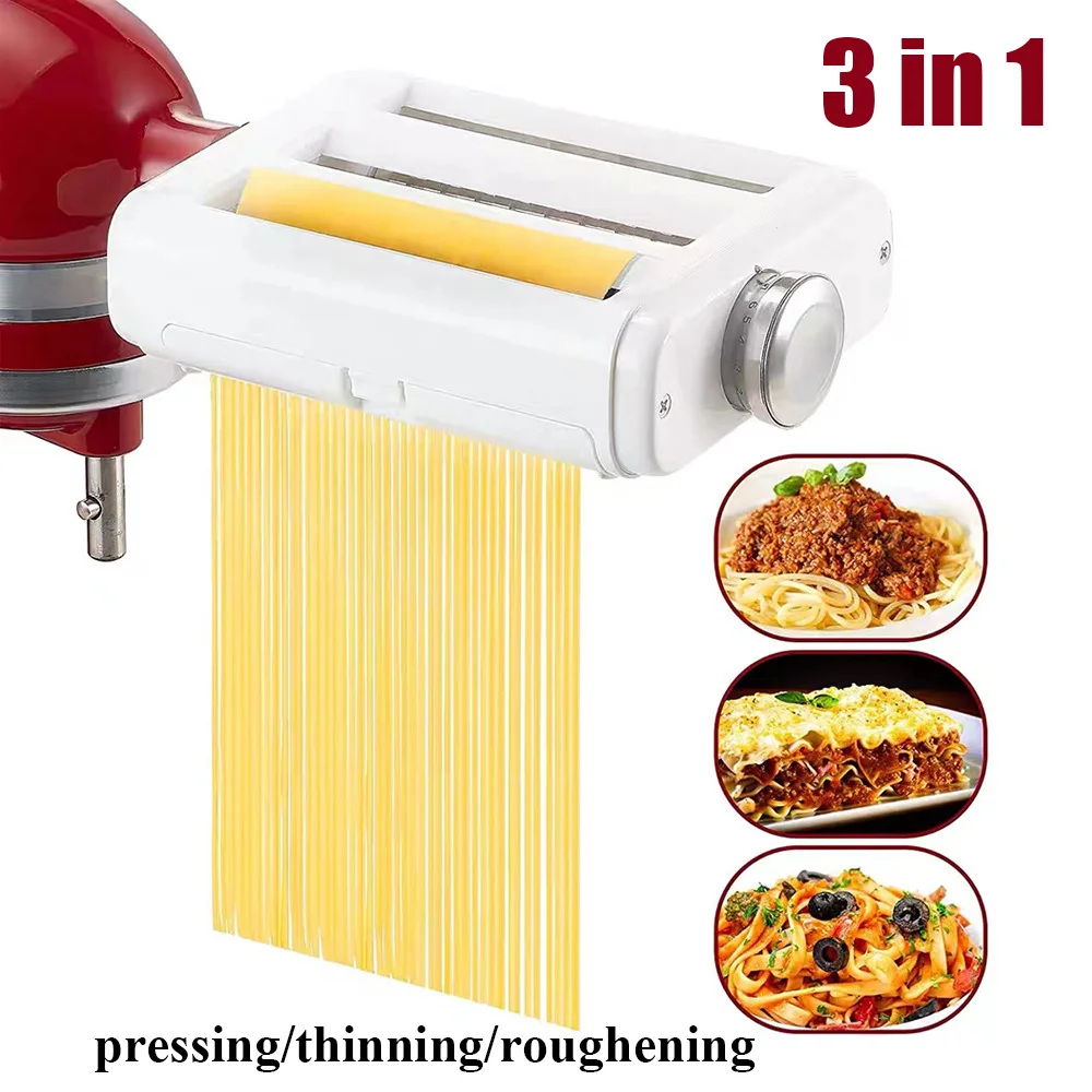 Pasta Attachment for Kitchenaid Mixers Accessories 3In1 Include Dough Roller Spaghetti Fettuccine Cutter-Homemade Pasta Easily
Pasta Attachment for Kitchenaid Mixers Accessories 3In1 Include Dough Roller Spaghetti Fettuccine Cutter-Homemade Pasta Easily