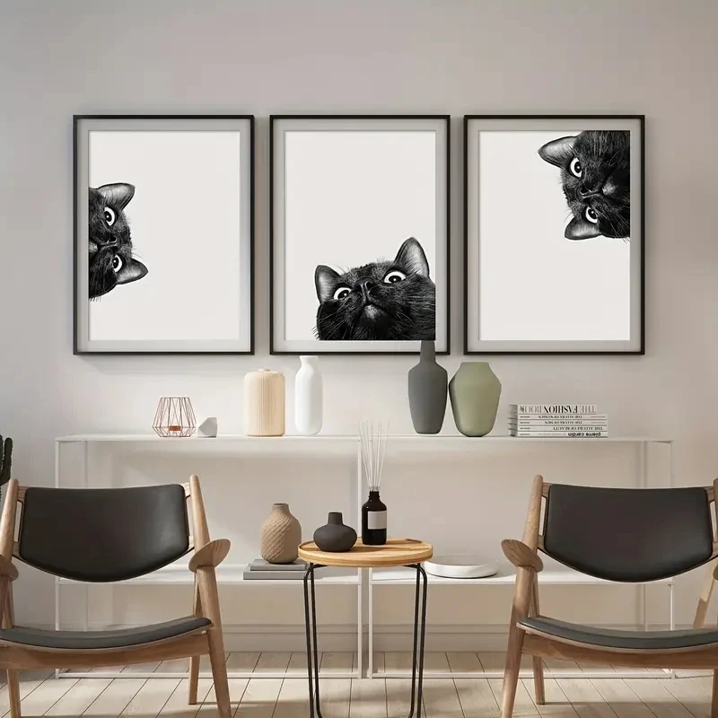 3pcs/Set Cute and Interesting Black Cat Canvas Poster Wall Art, Nordic Farmhouse Animal Nursery Room Home Decoration, Painting
3pcs/Set Cute and Interesting Black Cat Canvas Poster Wall Art, Nordic Farmhouse Animal Nursery Room Home Decoration, Painting