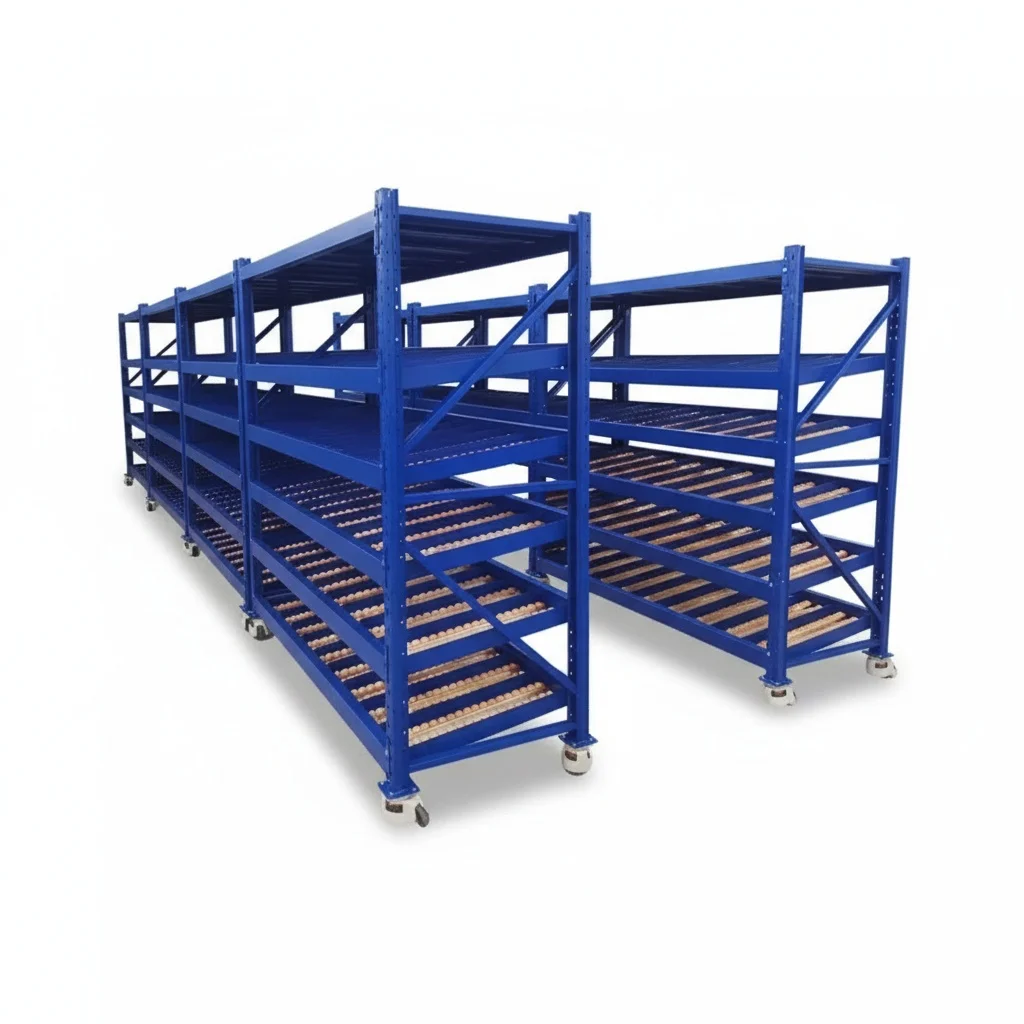 Heavy Duty Rolling Shelves, Q235B Cold-rolled Steel Movable Roller Rack, Adjustable Metal Shelving, Retail Garage Storage Rack
Heavy Duty Rolling Shelves, Q235B Cold-rolled Steel Movable Roller Rack, Adjustable Metal Shelving, Retail Garage Storage Rack