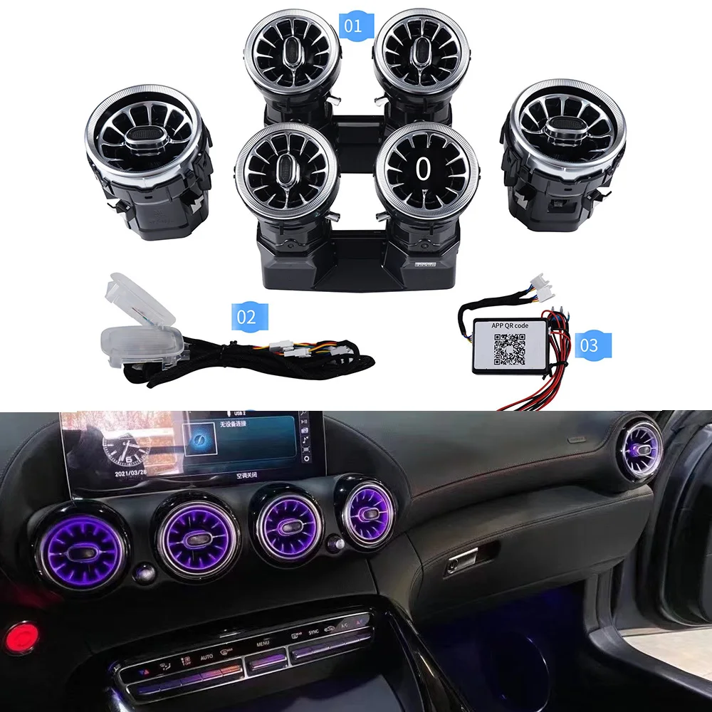 Car LED Ambient Light Parts for Mercedes-Benz GT W290 64 Colors Air Vents Illuminated Turbo Fan
Car LED Ambient Light Parts for Mercedes-Benz GT W290 64 Colors Air Vents Illuminated Turbo Fan