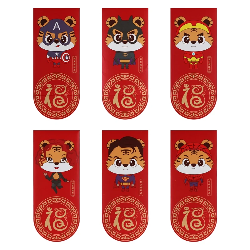 6 Pcs Chinese Red Envelopes Year Of The Tiger Lucky Money Red Packet For Spring Festival Birthday Supplies
6 Pcs Chinese Red Envelopes Year Of The Tiger Lucky Money Red Packet For Spring Festival Birthday Supplies