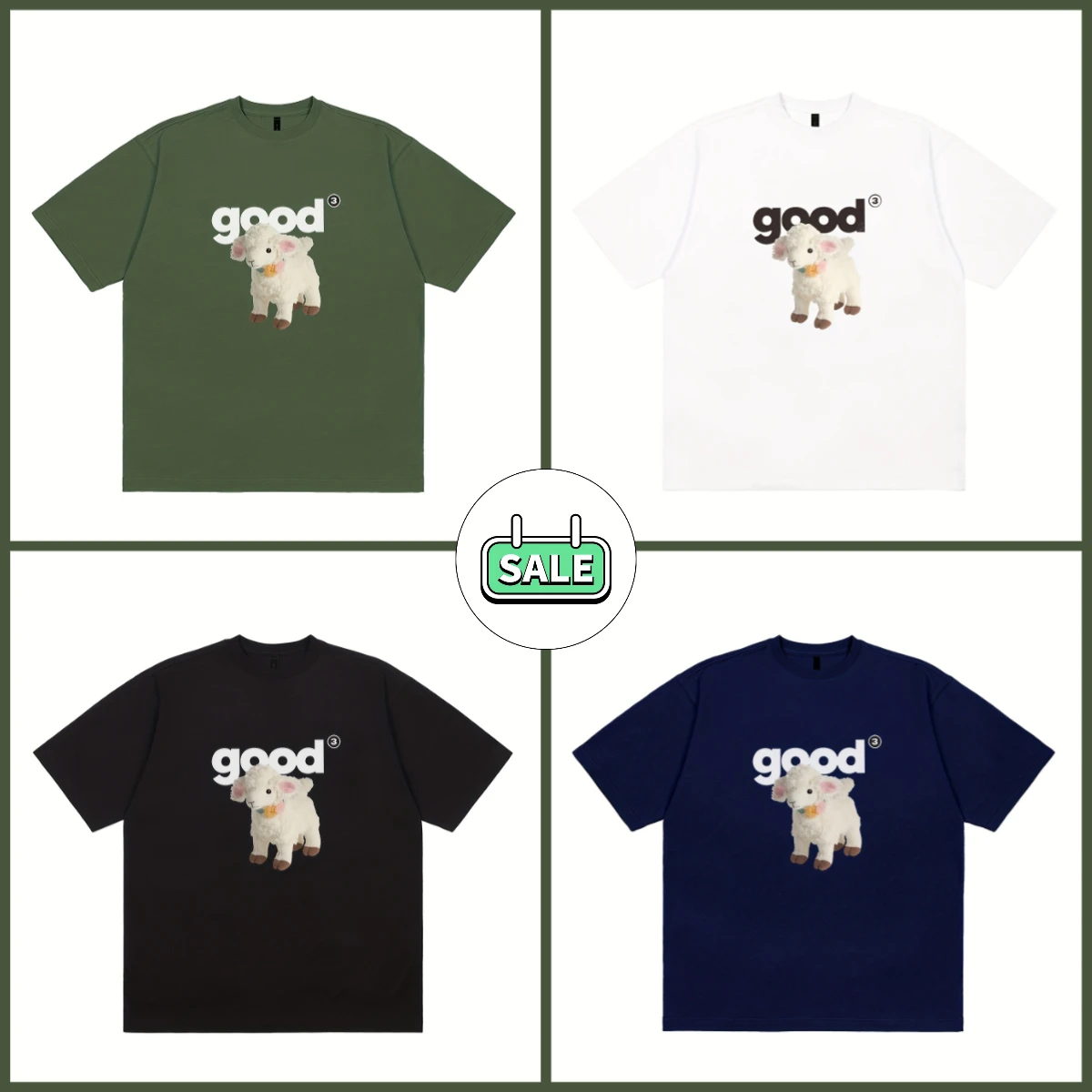 Men'S & Women'S Olive Green T-Shirt - Soft Everyday Casual Tee with Cute Sheep Graphic, All-Season Basic Top for Streetwear,
Men'S & Women'S Olive Green T-Shirt - Soft Everyday Casual Tee with Cute Sheep Graphic, All-Season Basic Top for Streetwear,