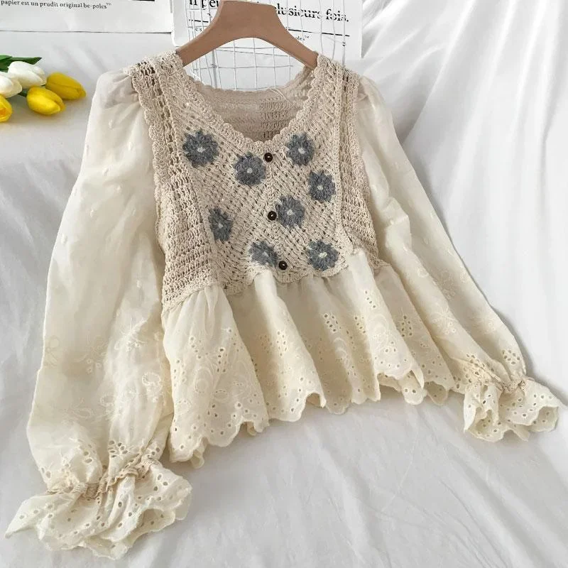 Autumn Long-sleeved Top for Women New French Shirt Small French Gentle Style V-neck
Autumn Long-sleeved Top for Women New French Shirt Small French Gentle Style V-neck