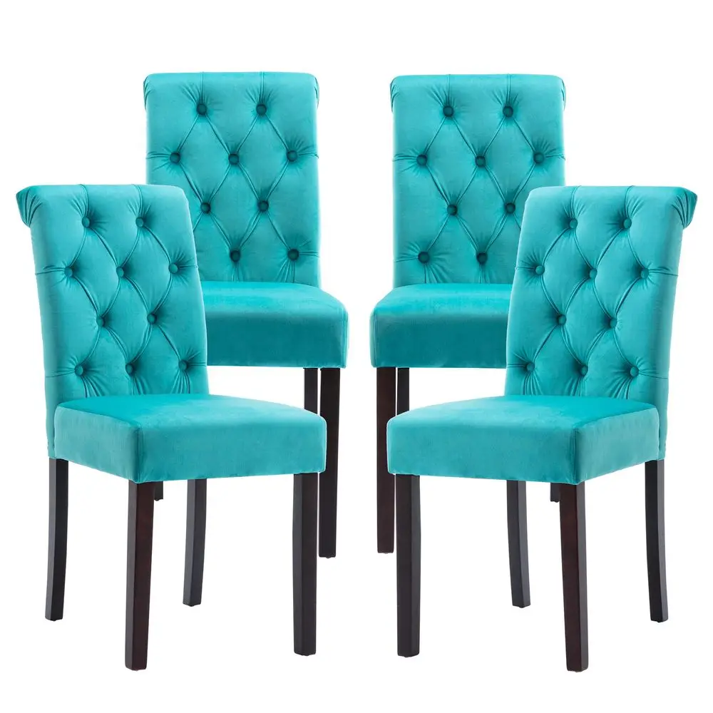 Dining Chairs Set of 4 Mid Century Modern Living Room Chairs with Button Tufted High Back Velvet Armless Chair Comfy holstere
Dining Chairs Set of 4 Mid Century Modern Living Room Chairs with Button Tufted High Back Velvet Armless Chair Comfy holstere