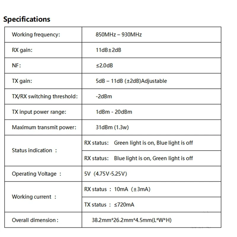 B29C-6X 868Mhz For Lora Signal Booster Transmitting & Receiving Two-Way Power Amplifier Signal Amplification Module
B29C-6X 868Mhz For Lora Signal Booster Transmitting & Receiving Two-Way Power Amplifier Signal Amplification Module