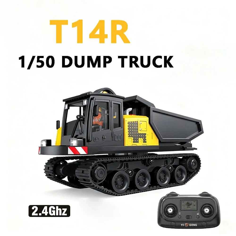 1/50 T14R RC Crawler Dump Truck Electric 3KM/H Remote Control Dump Truck Model With Light And Sound Engineering Vehicle Toy
1/50 T14R RC Crawler Dump Truck Electric 3KM/H Remote Control Dump Truck Model With Light And Sound Engineering Vehicle Toy