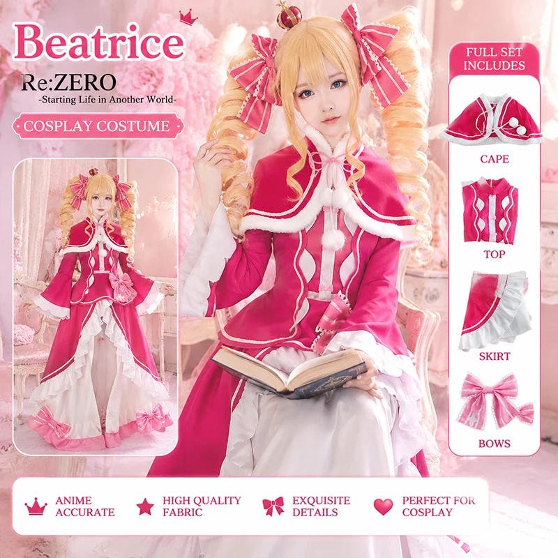 Beatrice Cosplay Costume Anime Re:Life In A Different World From Zero Kara Hajimeru Isekai Seikatsu Halloween Lolita Role Play
Beatrice Cosplay Costume Anime Re:Life In A Different World From Zero Kara Hajimeru Isekai Seikatsu Halloween Lolita Role Play