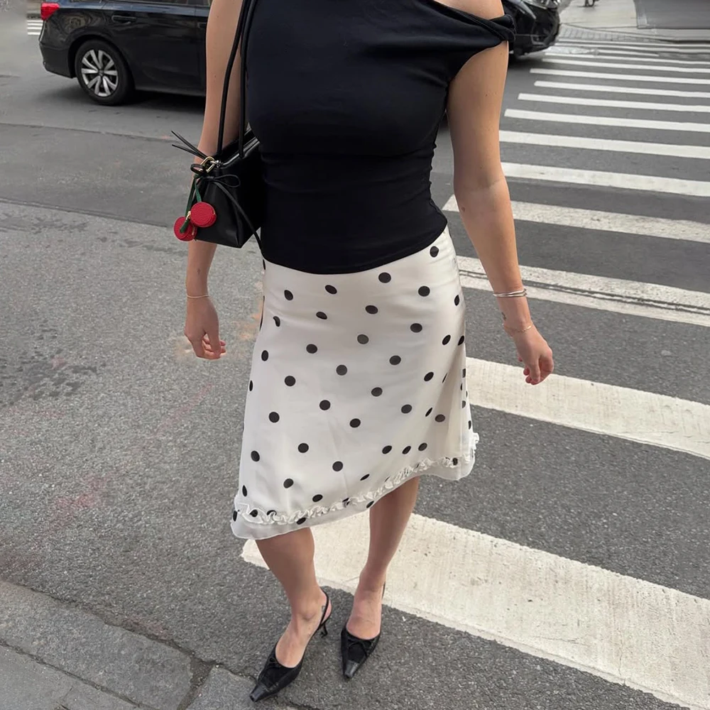 Ticketsx Polka Dot Satin Long Skirts Women Summer Fashion See Through Printed Skirts Casual Party Club Streetwear Female Skirts
Ticketsx Polka Dot Satin Long Skirts Women Summer Fashion See Through Printed Skirts Casual Party Club Streetwear Female Skirts