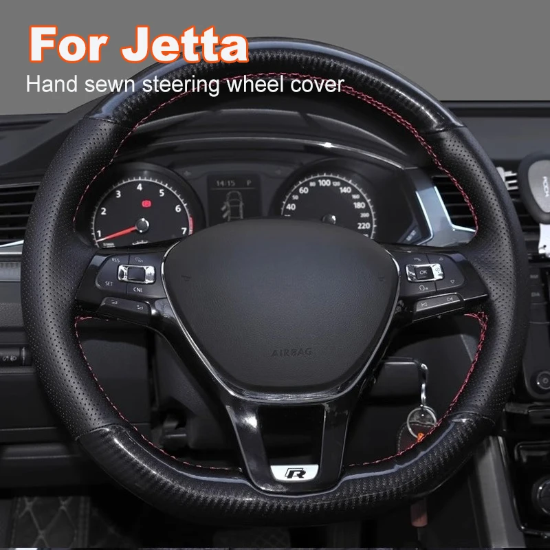 Hand Sewn Non-Slip Breathable Carbon Fibre Leather Steering Wheel Cover Wrap For Jetta VS5 VS7 VA3 Car Interior Accessories
Hand Sewn Non-Slip Breathable Carbon Fibre Leather Steering Wheel Cover Wrap For Jetta VS5 VS7 VA3 Car Interior Accessories