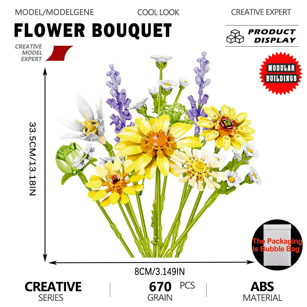 Eternal Flower Bouquet Model Toy Gift Floral Construction Building Blocks Bricks Set Collection Tabletop Display Scene Ornament
Eternal Flower Bouquet Model Toy Gift Floral Construction Building Blocks Bricks Set Collection Tabletop Display Scene Ornament