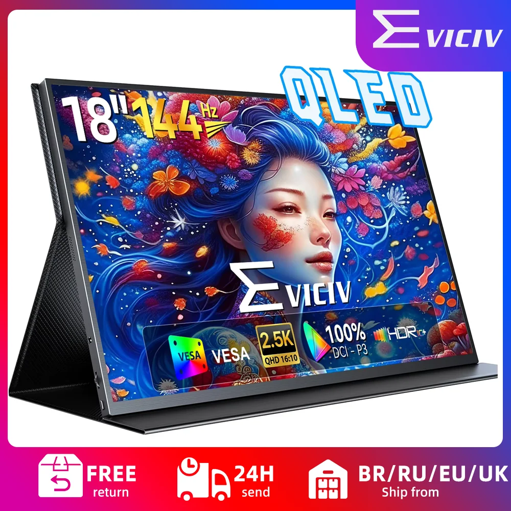 Портативный игровой монитор 144 Гц с экраном 2K QHD и 18-дюймовым ЖК-дисплеем с 100% DCI-P3 IPS HDR FreeSync для ноутбука, ПК, Mac, Switch, PS5, Xbox
Портативный игровой монитор 144 Гц с экраном 2K QHD и 18-дюймовым ЖК-дисплеем с 100% DCI-P3 IPS HDR FreeSync для ноутбука, ПК, Mac, Switch, PS5, Xbox