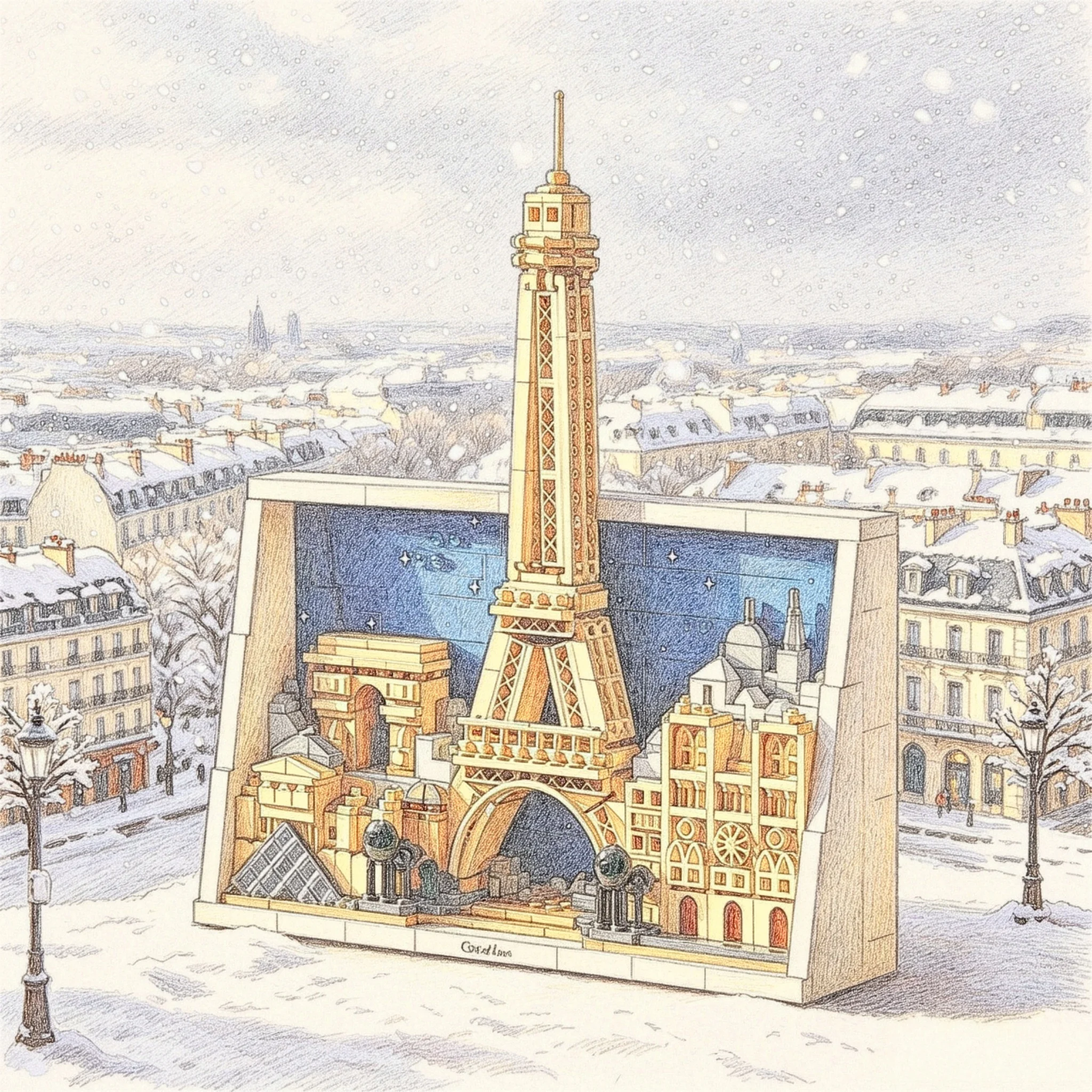 New romantic Paris Love City creative building brick set toy home decoration model birthday party gift for men and women
New romantic Paris Love City creative building brick set toy home decoration model birthday party gift for men and women