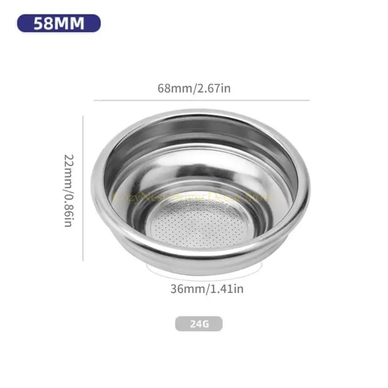 92MF 2pcs Stainless Steel Coffee Filter Basket 51/58mm Bottomless Design for Single Cup Brewing Practical and Durable
92MF 2pcs Stainless Steel Coffee Filter Basket 51/58mm Bottomless Design for Single Cup Brewing Practical and Durable