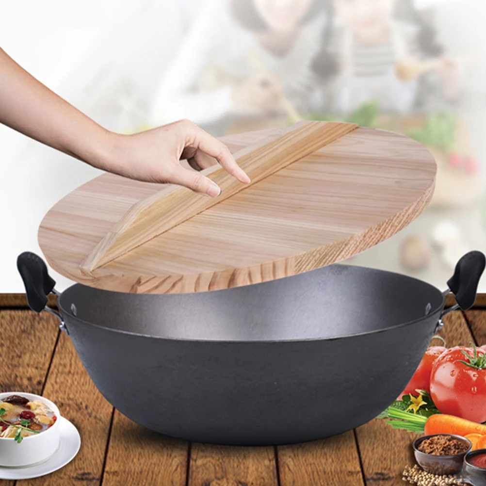 Wooden Wok Lid Pot Cover Anti Oil Splashing Cooking Tool Thick Wood Material Reusable Practical Design Efficient Kitchen
Wooden Wok Lid Pot Cover Anti Oil Splashing Cooking Tool Thick Wood Material Reusable Practical Design Efficient Kitchen