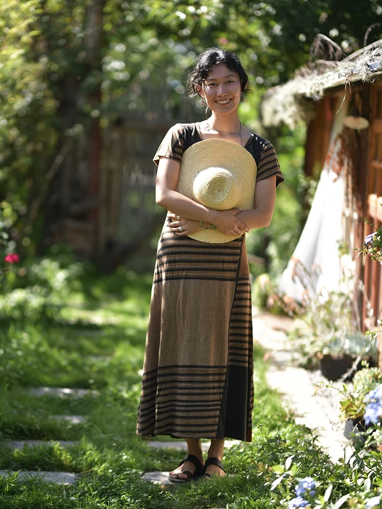 Original Design Left Bank Mystique Cotton Linen Knitted round Ne Striped T-irt Dr Casual Summer Women's Faion Dr
Original Design Left Bank Mystique Cotton Linen Knitted round Ne Striped T-irt Dr Casual Summer Women's Faion Dr