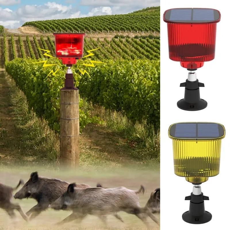 Solar Outdoor Animal Repeller Sound and Light Alarm Beast Repeller Built-in 13 Sounds IP55 Waterproof for Wild Boar Rabbit Birds
Solar Outdoor Animal Repeller Sound and Light Alarm Beast Repeller Built-in 13 Sounds IP55 Waterproof for Wild Boar Rabbit Birds