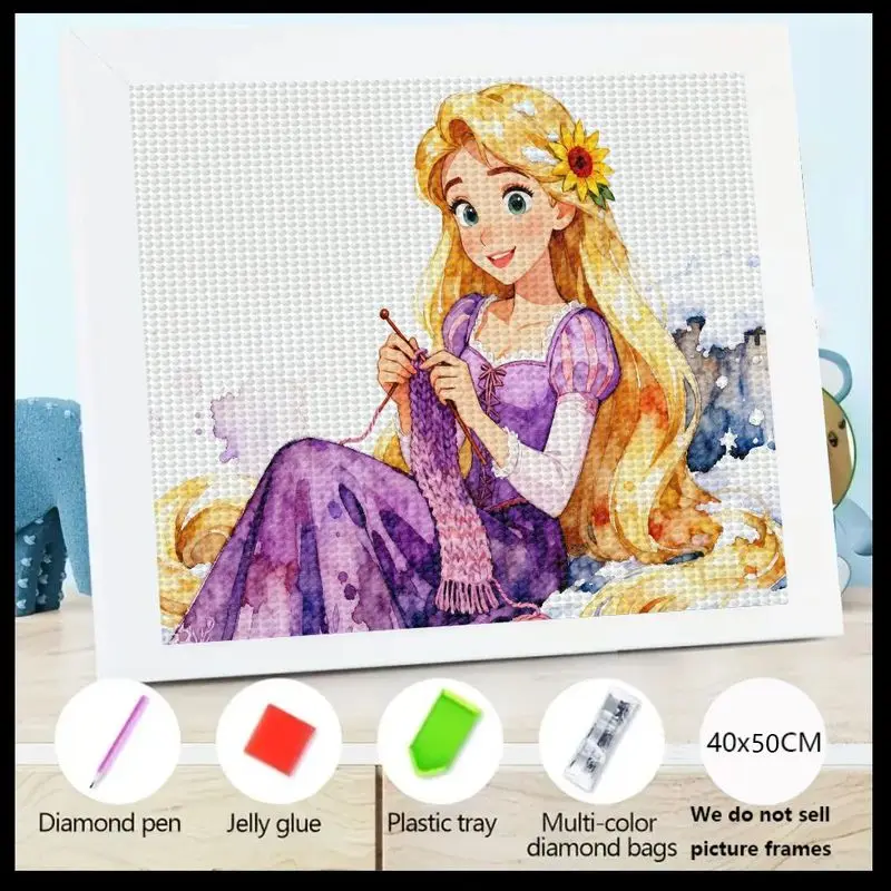 1 шт., 5D DIY, полный дрель, набор для алмазной живописи, с принцессой Диснея Рапунцель, вязаный уютный шарф, милая мультяшная девушка, кристалл
1 шт., 5D DIY, полный дрель, набор для алмазной живописи, с принцессой Диснея Рапунцель, вязаный уютный шарф, милая мультяшная девушка, кристалл