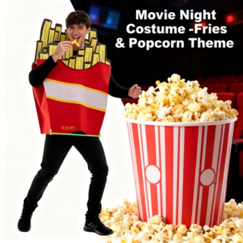 Фетровый костюм с картофелем фри: костюм пародия для косплея с забавной едой и орги-шоу
Фетровый костюм с картофелем фри: костюм пародия для косплея с забавной едой и орги-шоу