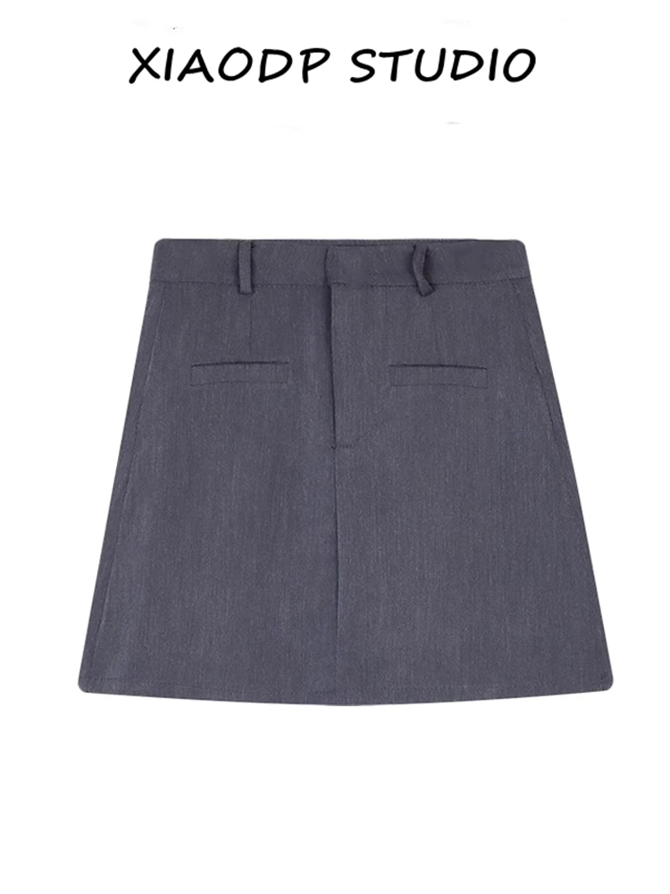 Gray Suit A-Line Skirt High Waist Anti-Light Women's plus Size Spring Short Skirt Bodycon Skirt Korean Style Commute
Gray Suit A-Line Skirt High Waist Anti-Light Women's plus Size Spring Short Skirt Bodycon Skirt Korean Style Commute