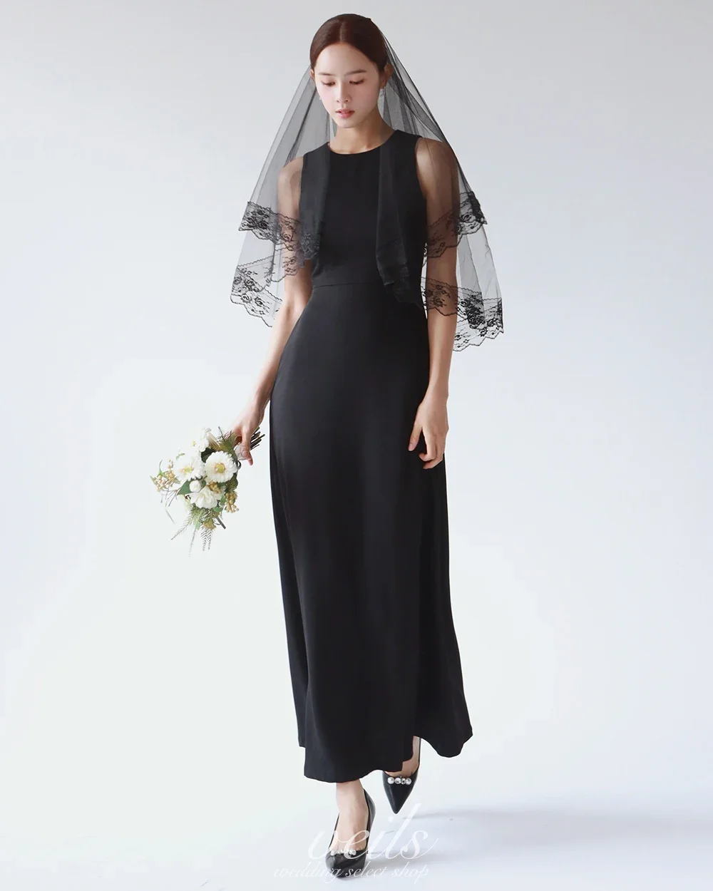 Giyu Simple O-Neck Black Evening Dresses Korea Photo shoot Ankle Length Formal Party Dress Custom Made Veil Free
Giyu Simple O-Neck Black Evening Dresses Korea Photo shoot Ankle Length Formal Party Dress Custom Made Veil Free