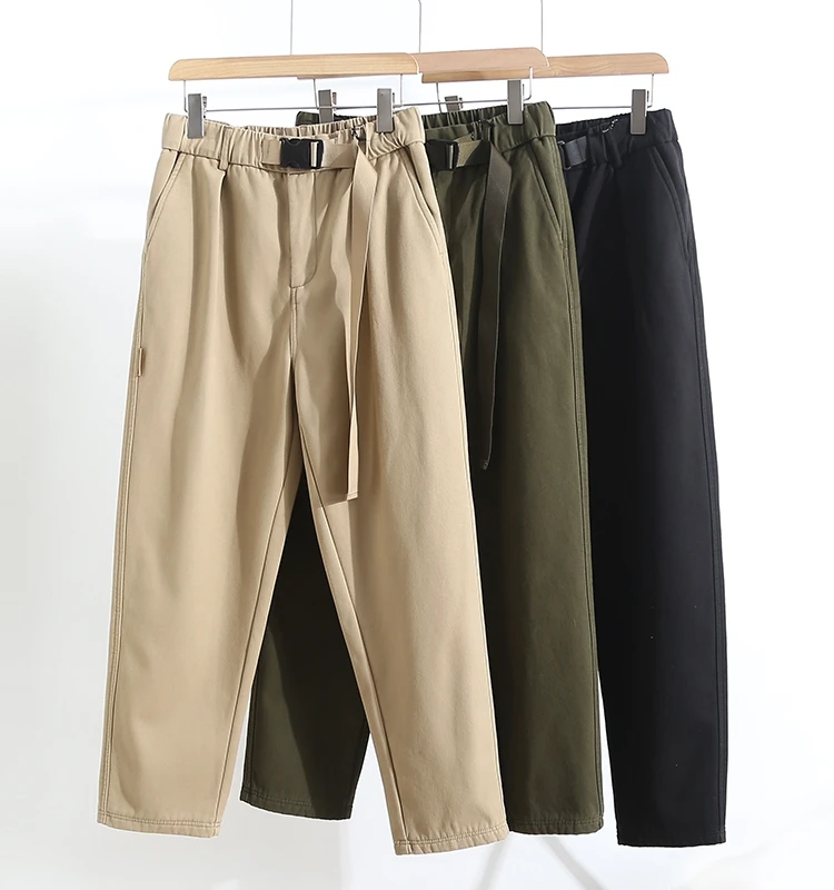 Men's Fleece Lined Thickened Straight Leg Casual Pants Elastic Waist Belted Workwear Style Color Autumn Winter Trousers
Men's Fleece Lined Thickened Straight Leg Casual Pants Elastic Waist Belted Workwear Style Color Autumn Winter Trousers
