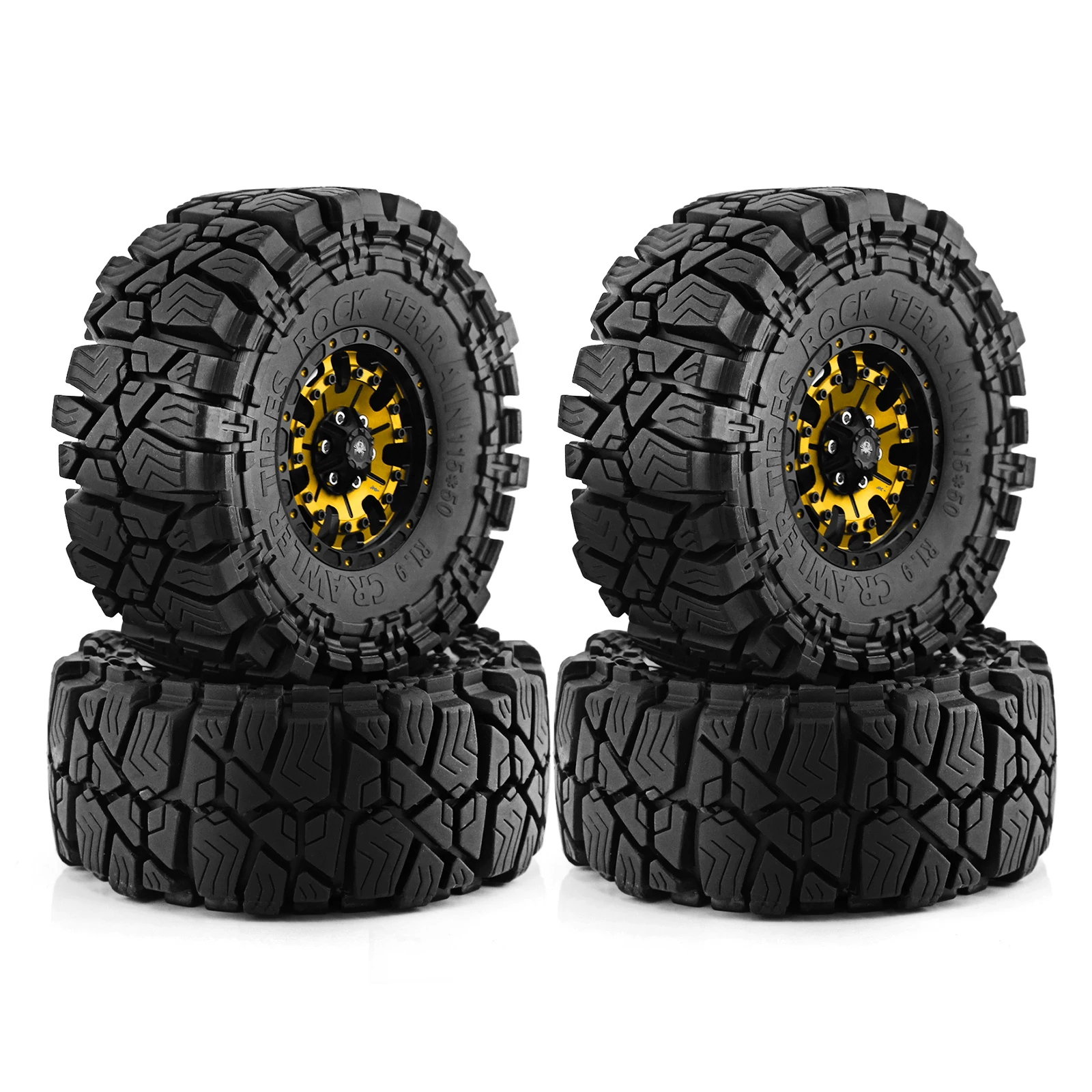 4Pcs 1.9 Beadlock Wheels & Tires Set, Upgrade Parts for 1/10 RC Crawler TRX4 Axial SCX10 II RC4WD D90 Tamiya
4Pcs 1.9 Beadlock Wheels & Tires Set, Upgrade Parts for 1/10 RC Crawler TRX4 Axial SCX10 II RC4WD D90 Tamiya