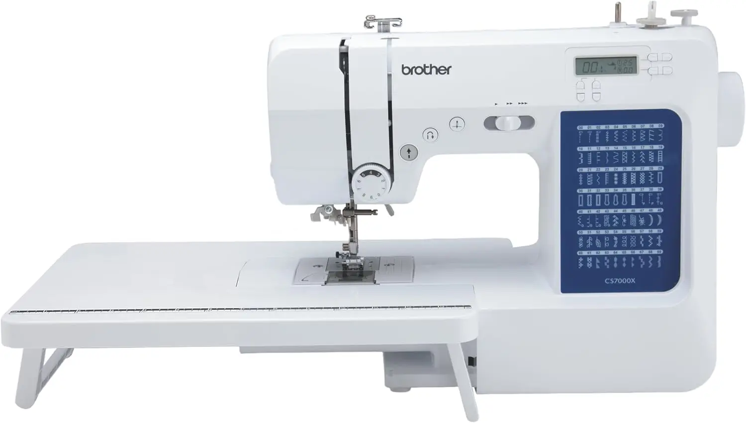 70-Stitch Computerized Sewing & Quilting Machine, LCD, Wide Table, 10 Feet, White
70-Stitch Computerized Sewing & Quilting Machine, LCD, Wide Table, 10 Feet, White
