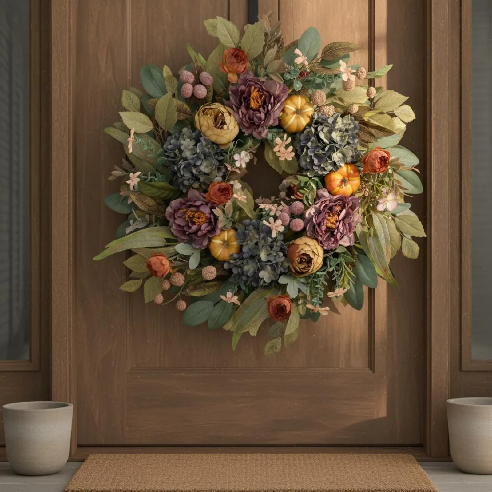 Pumpkin Flower Wreath Realistic Look Fall Door Wreath Home Decoration Full Layered Design Seasonal Decor Easy to Hang for Porch
Pumpkin Flower Wreath Realistic Look Fall Door Wreath Home Decoration Full Layered Design Seasonal Decor Easy to Hang for Porch