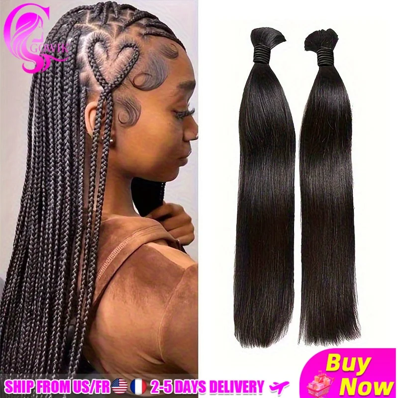 Smilegirl Straight Human Hair Bulk 12A Unprocessed Raw Strands No Weft Silky Tangle Free Lightweight for Braiding Natural Gloss Hair Extensions For Boho Braids Goddess Locs DIY Hairstyle Making For Black Women 10-30 Inch Various Lengths Fast Shipping
Smilegirl Straight Human Hair Bulk 12A Unprocessed Raw Strands No Weft Silky Tangle Free Lightweight for Braiding Natural Gloss Hair Extensions For Boho Braids Goddess Locs DIY Hairstyle Making For Black Women 10-30 Inch Various Lengths Fast Shipping