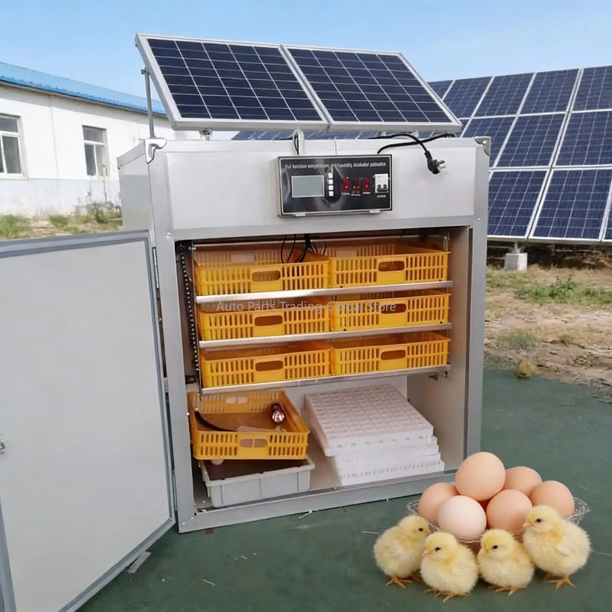 528 Eggs Solar Powered Egg Incubator Automatic Temperature Control High Hatching Rate Poultry Hatcher For Farm Breeding
528 Eggs Solar Powered Egg Incubator Automatic Temperature Control High Hatching Rate Poultry Hatcher For Farm Breeding