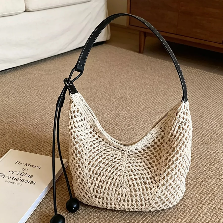 Summer Women Shoulder Bags Woven Female Handbags Large Capacity Beach Straw Bags Casual Tote Hollow Out Purses Daily Commute
Summer Women Shoulder Bags Woven Female Handbags Large Capacity Beach Straw Bags Casual Tote Hollow Out Purses Daily Commute