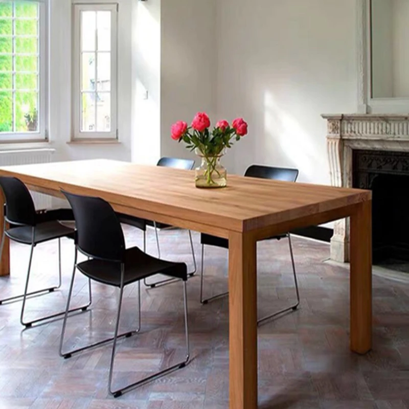 Solid wood dining table household small household European log light luxury negotiation table simple modern office combination
Solid wood dining table household small household European log light luxury negotiation table simple modern office combination