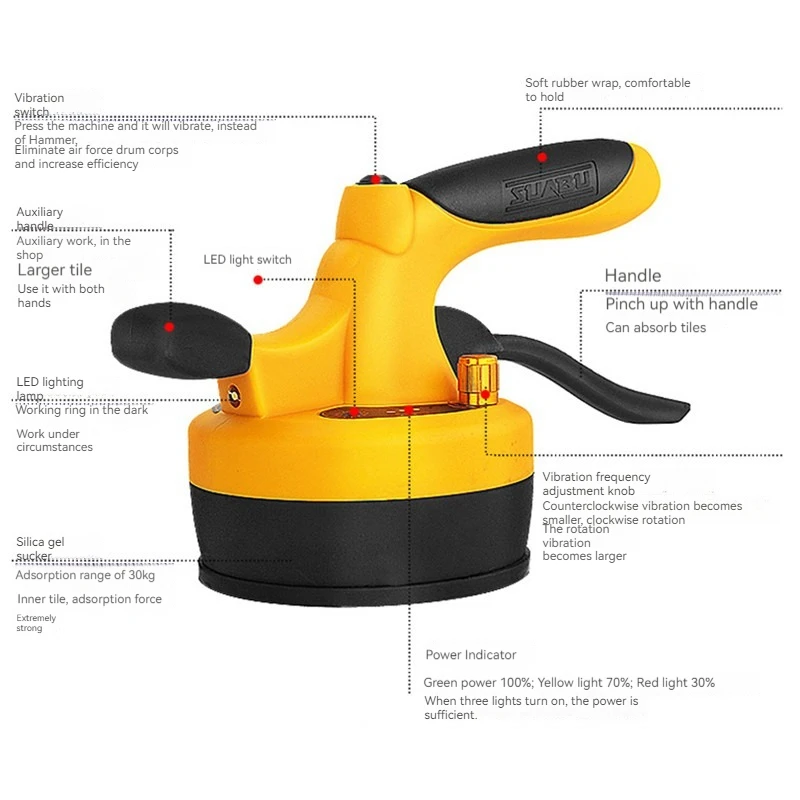 Tile laying machine brick laying machine vibration absorption function floor tile wall tile rechargeable tile laying tool
Tile laying machine brick laying machine vibration absorption function floor tile wall tile rechargeable tile laying tool
